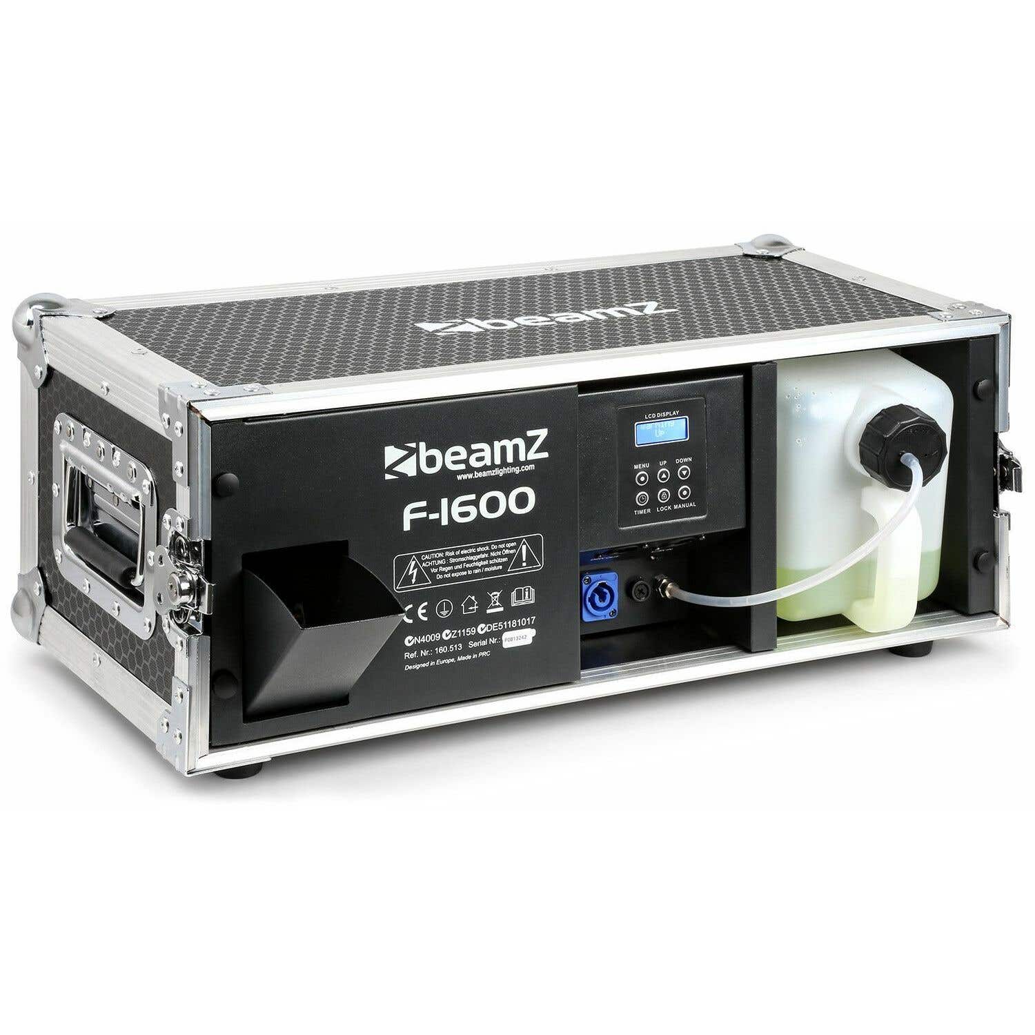B-Ware - BeamZ F1600 Pro Faze DMX Fazer Maschine im Flightcase