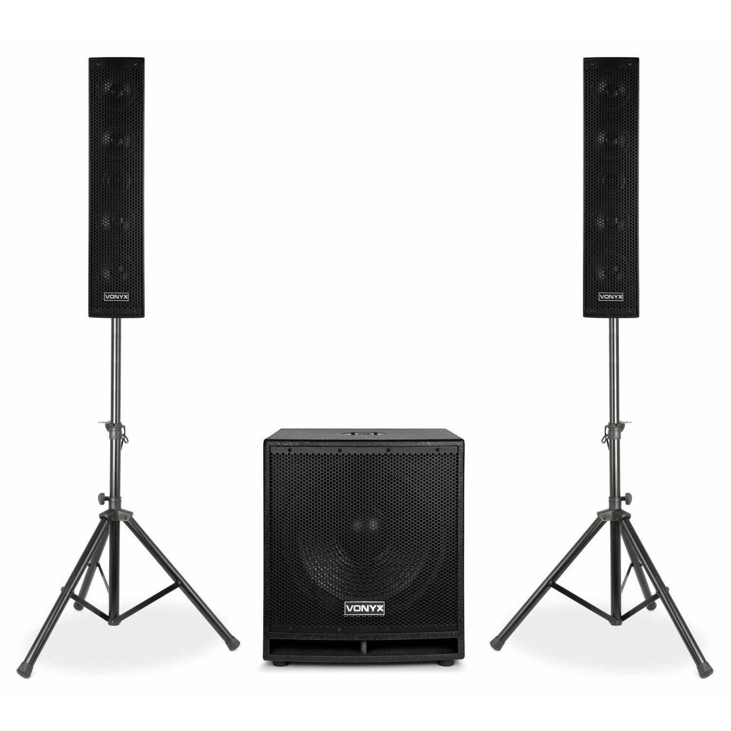 Vonyx VX880BT 2.1 aktives 1000-W-Soundsystem mit Bluetooth