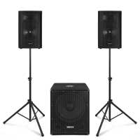 B-Ware - Vonyx VX1015BT PA Anlage Komplettset mit Bluetooth - 2.1 Aktivlautsprecher-Set - 1000 W