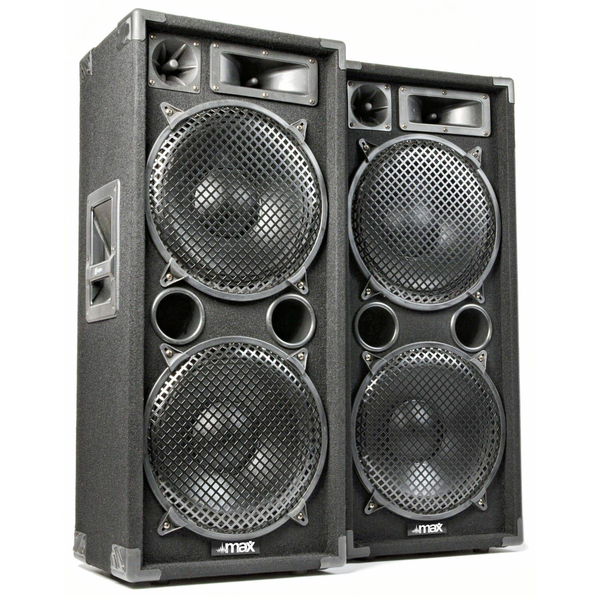 MAX MAX212 2800 W Disco-Lautsprecherset 2 x 12"