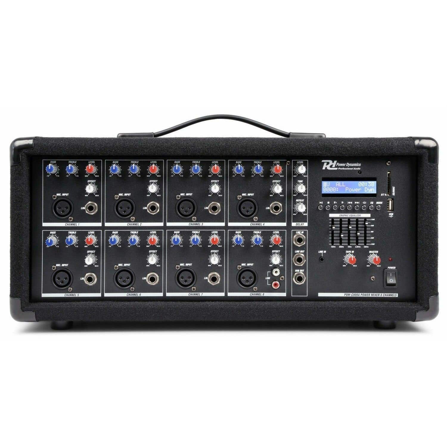 B-Ware - Power Dynamics PDM-C805A 8-Kanal-Mischpult mit eingebautem Verstärker