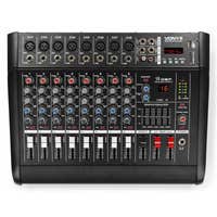 Vonyx AM8A 8-kanaals muziekmixer met ingebouwde 1000W versterker