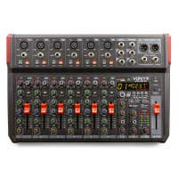 Vonyx VM-KG10 - 10-Kanal-Mischpult mit Bluetooth, DSP, USB-Audio-Interface, etc.