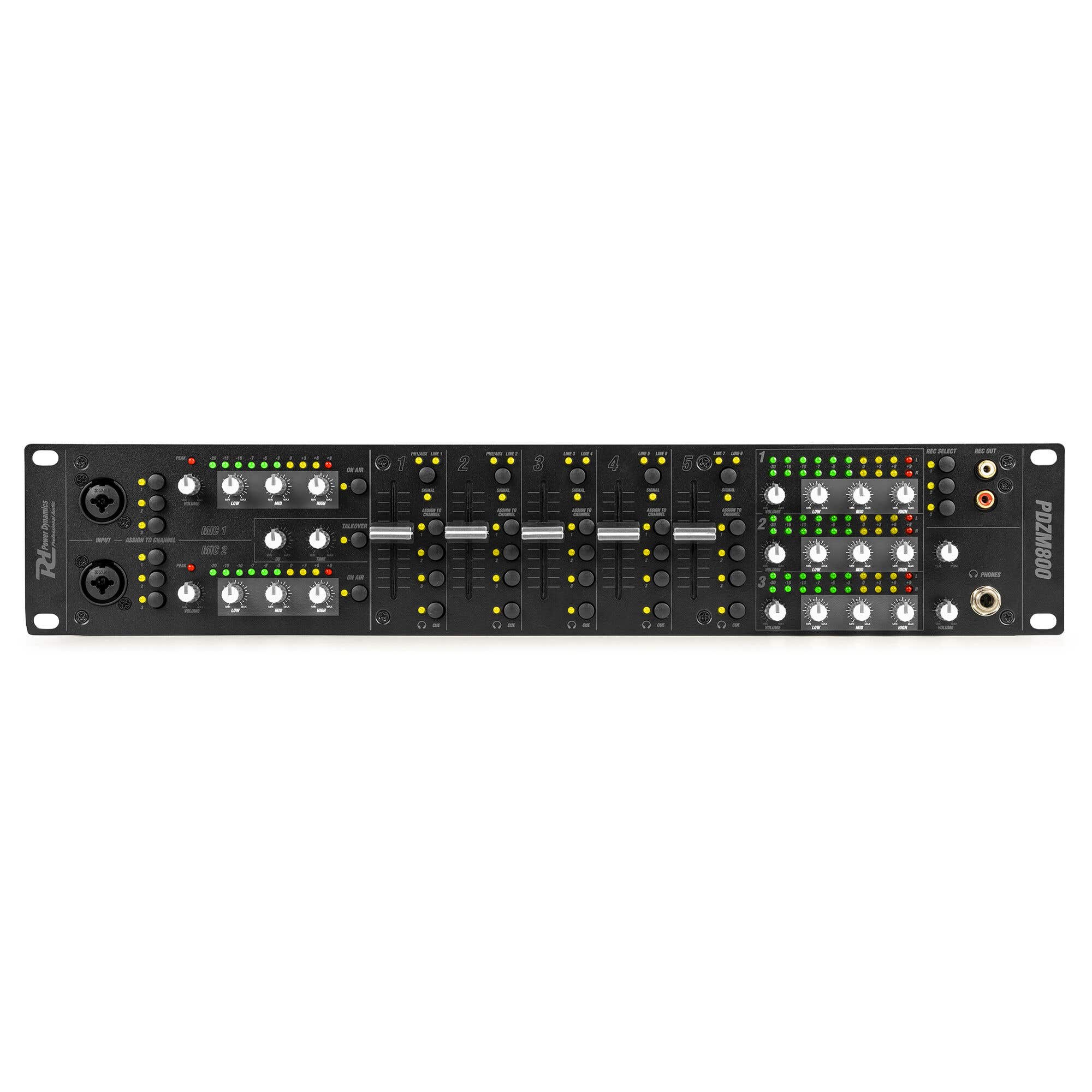 B-Ware - Power Dynamics PDZM800 Audio Mischpult 6 Kanal Mixer 19", 24 Bit und 48 KHz