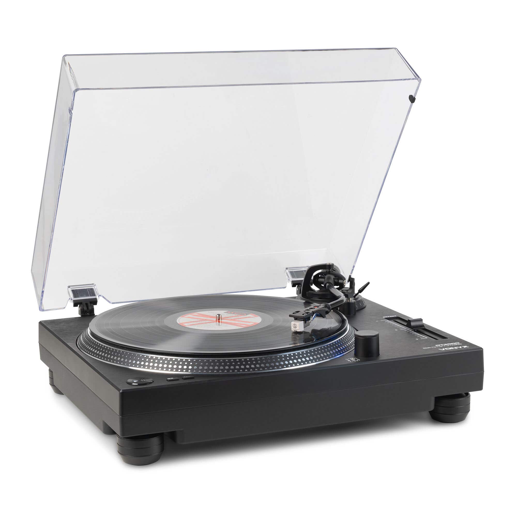 Vonyx DT3000 HiFi Plattenspieler - Riemenantrieb - Mit Audio Technica Nadel - Schwarz
