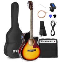 MAX ShowKit elektrische Akustikgitarre mit 40W Verstärker - Sunburst