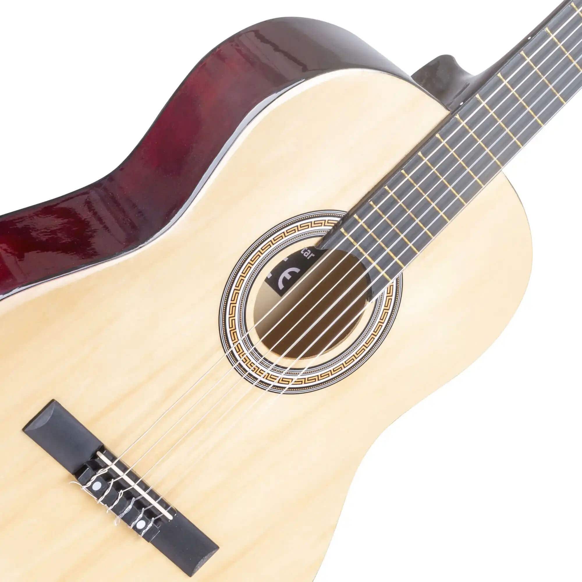 MAX SoloArt Junior 1/4 – Akustik Gitarre für Kinder – Komplettes Starter Set mit Zubehör – Holzoptik