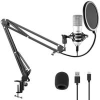 Vonyx CMS300S USB-Studiomikrofon mit verstellbarem Arm – Titan