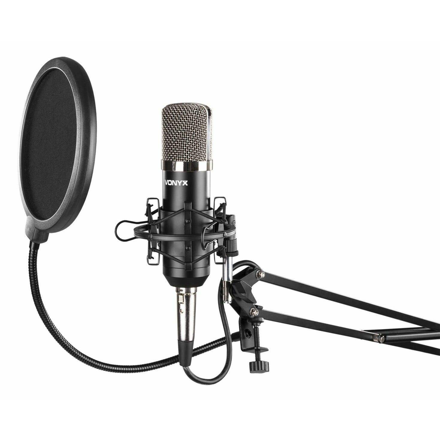 B-Ware - Vonyx CMS400 Studiomikrofon-Set mit verstellbarem Arm und Popfilter