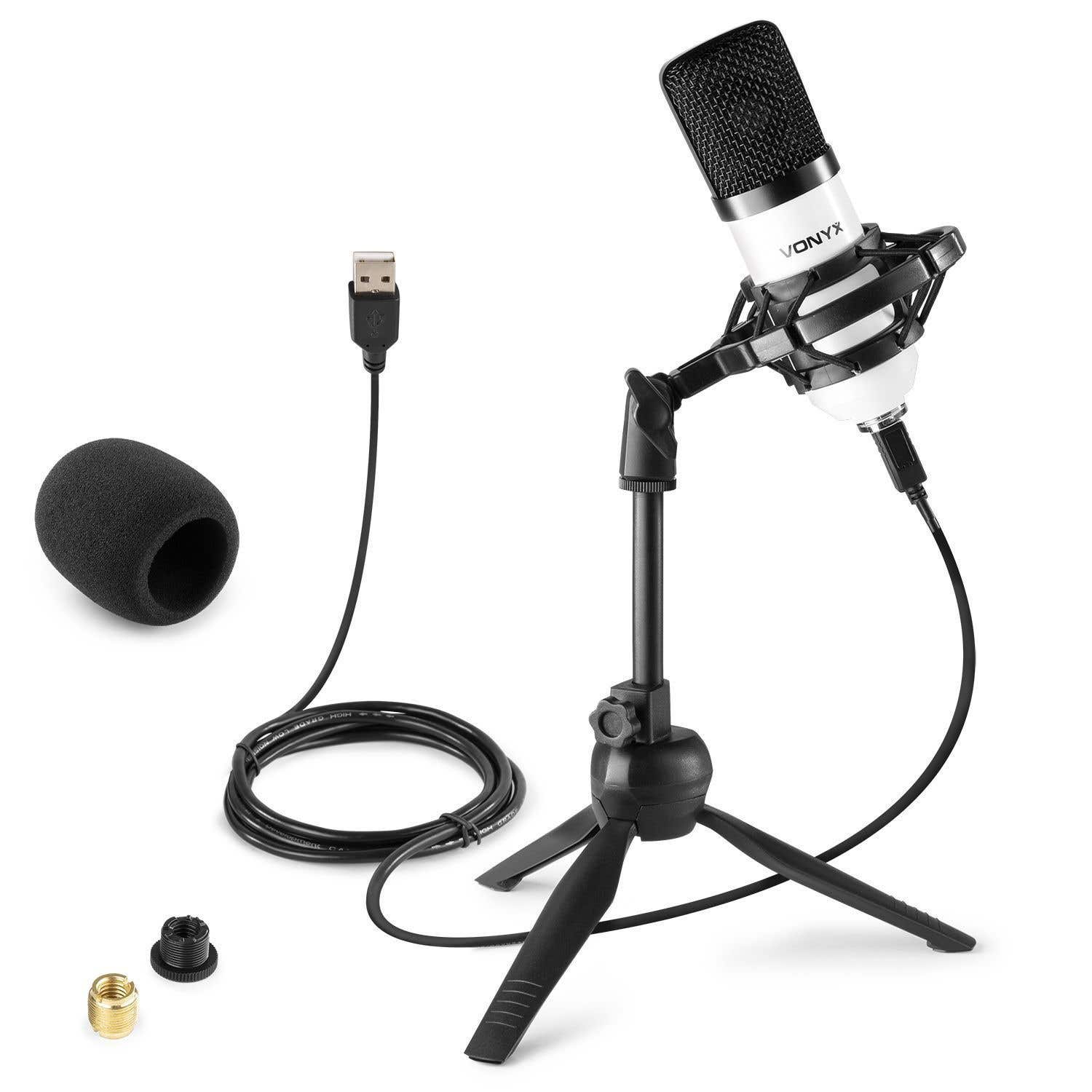 Vonyx CM300W USB-Studio-Kondensatormikrofon – weiß