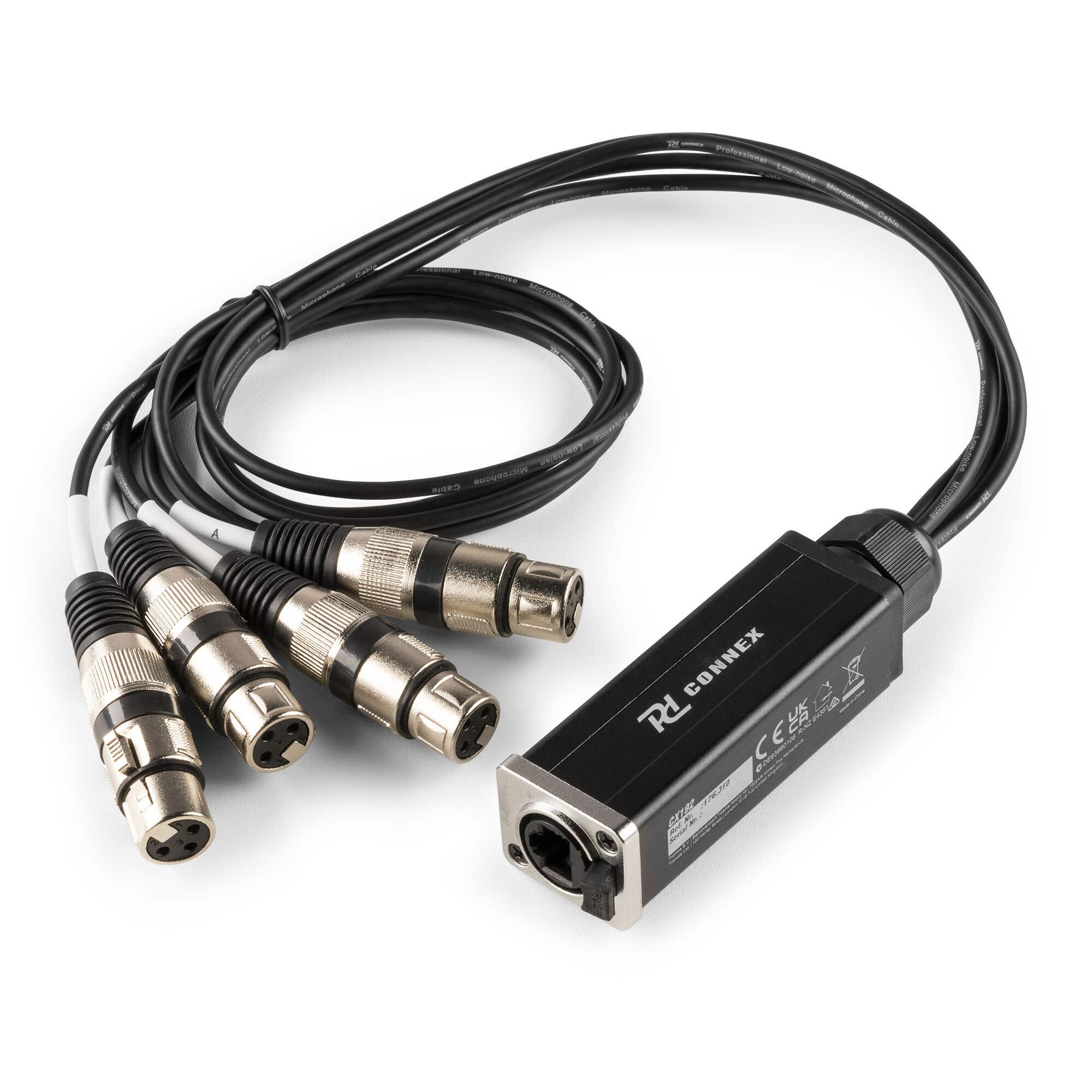 PD Connex CX192 Stage Box - RJ45 auf 4x XLR female Splitter - 70cm