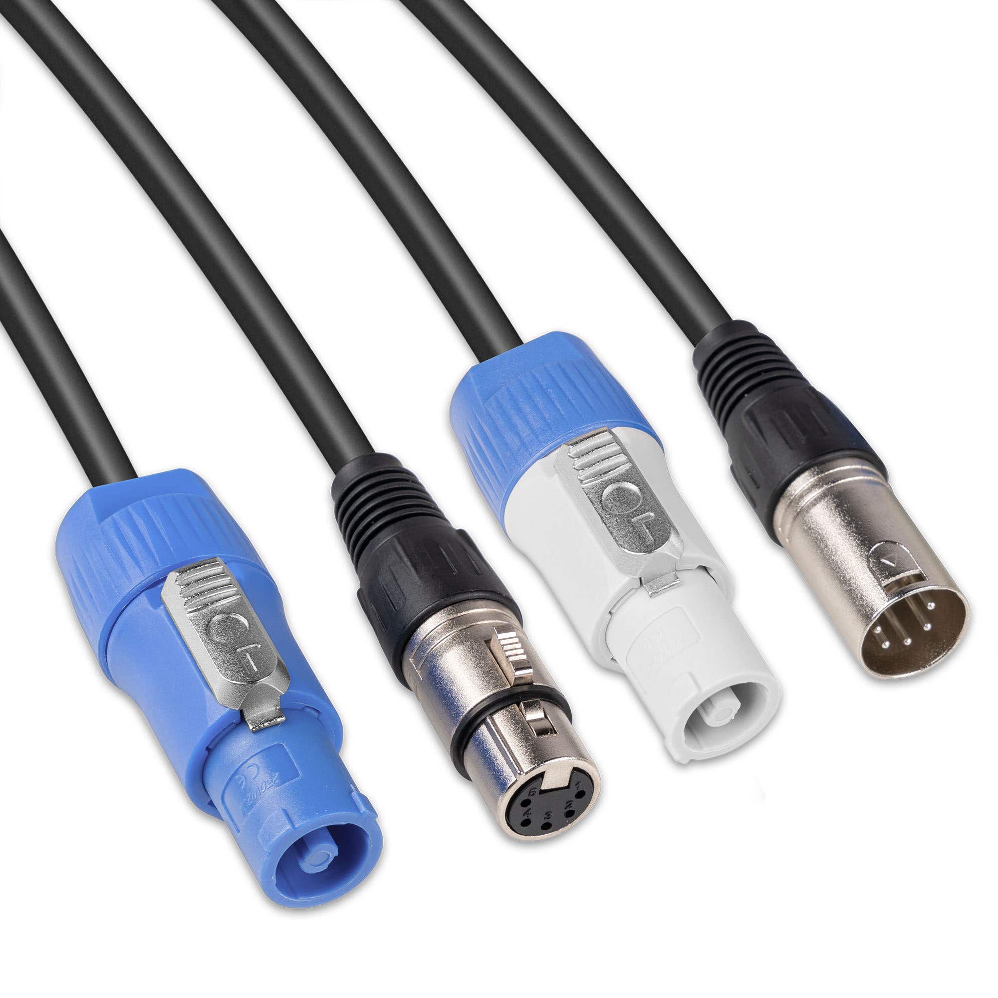 PD Connex CX11-0.50 Kombi Kabel PowerCon mit 5pin XLR M/F - 0.50m