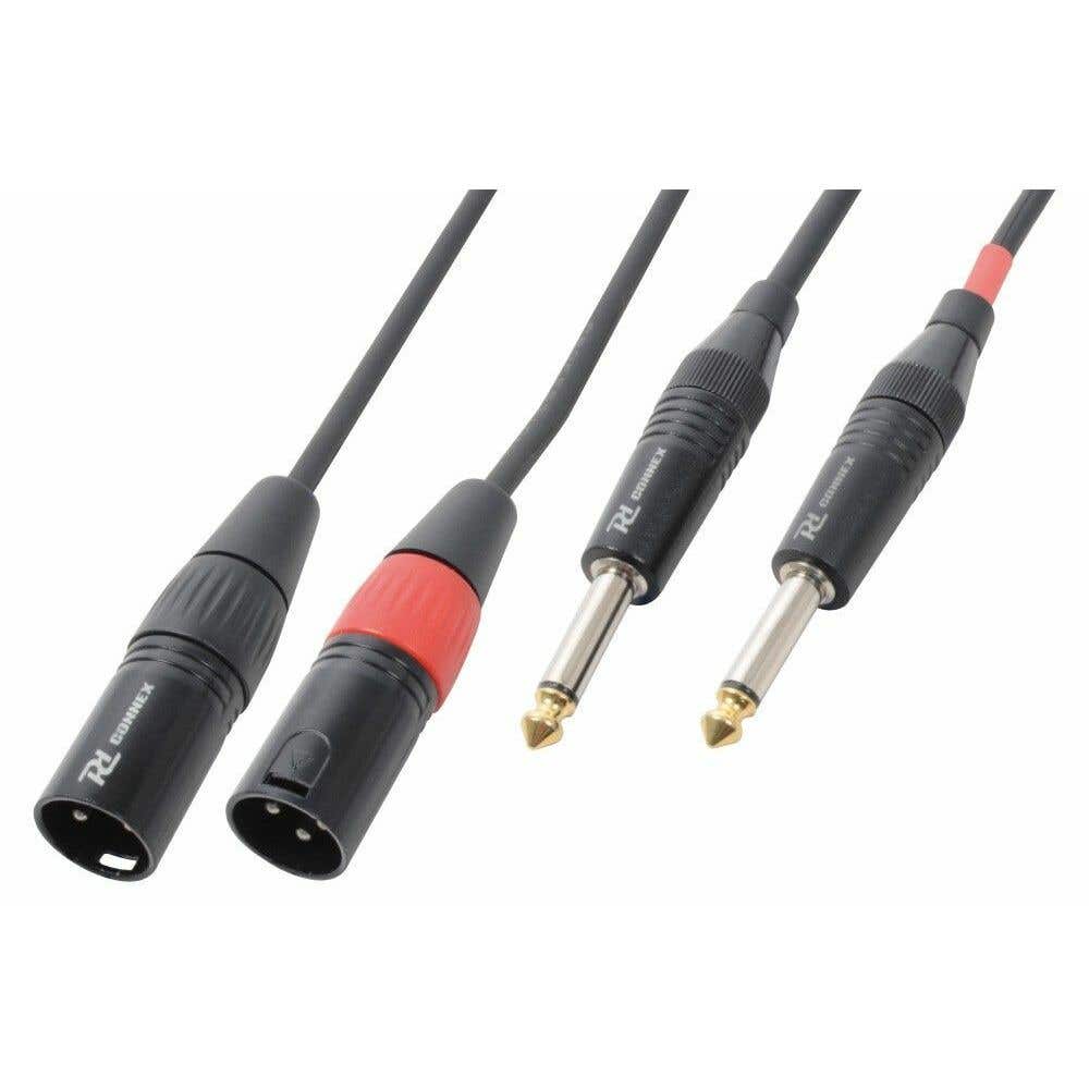 PD Connex Kabel 2x XLR-Stecker - 2x 6,3 mm Mono 3 m