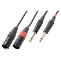 PD Connex Kabel 2x XLR-Stecker auf 2x 6,3 mm Mono Klinke - 6 m