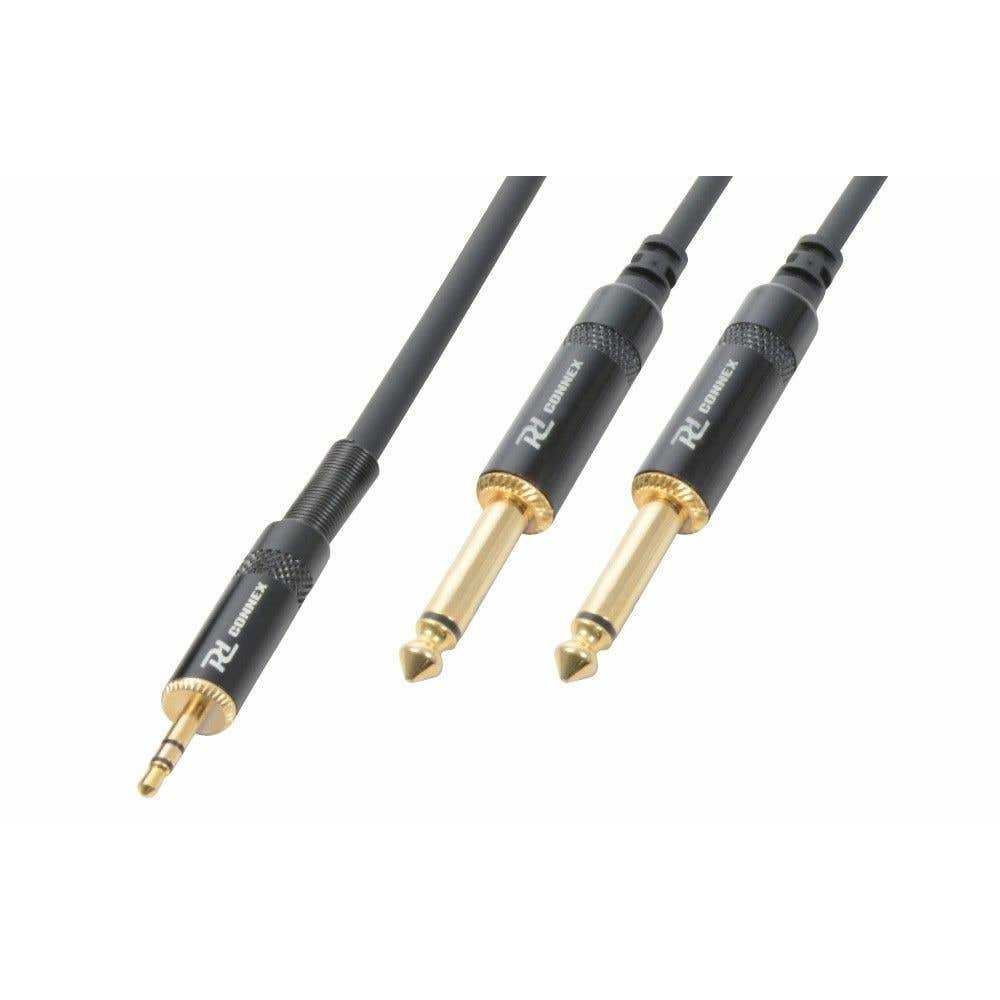 PD Connex Kabel 3,5 Stereo - 2x 6,3 Mono 3 m