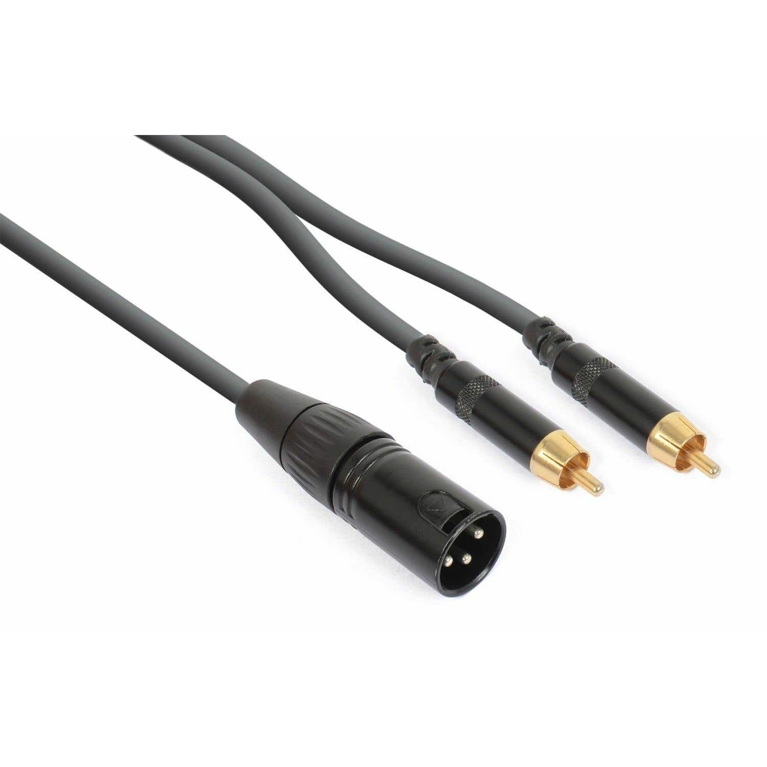 PD Connex Kabel – CX58-1 – 1x XLR Stecker – 2x RCA 3 Meter