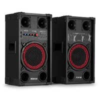 Fenton SPK-108 Aktiv Lautsprecher 8" – PA Anlage mit Bluetooth – Eingebauter Verstärker – 400W