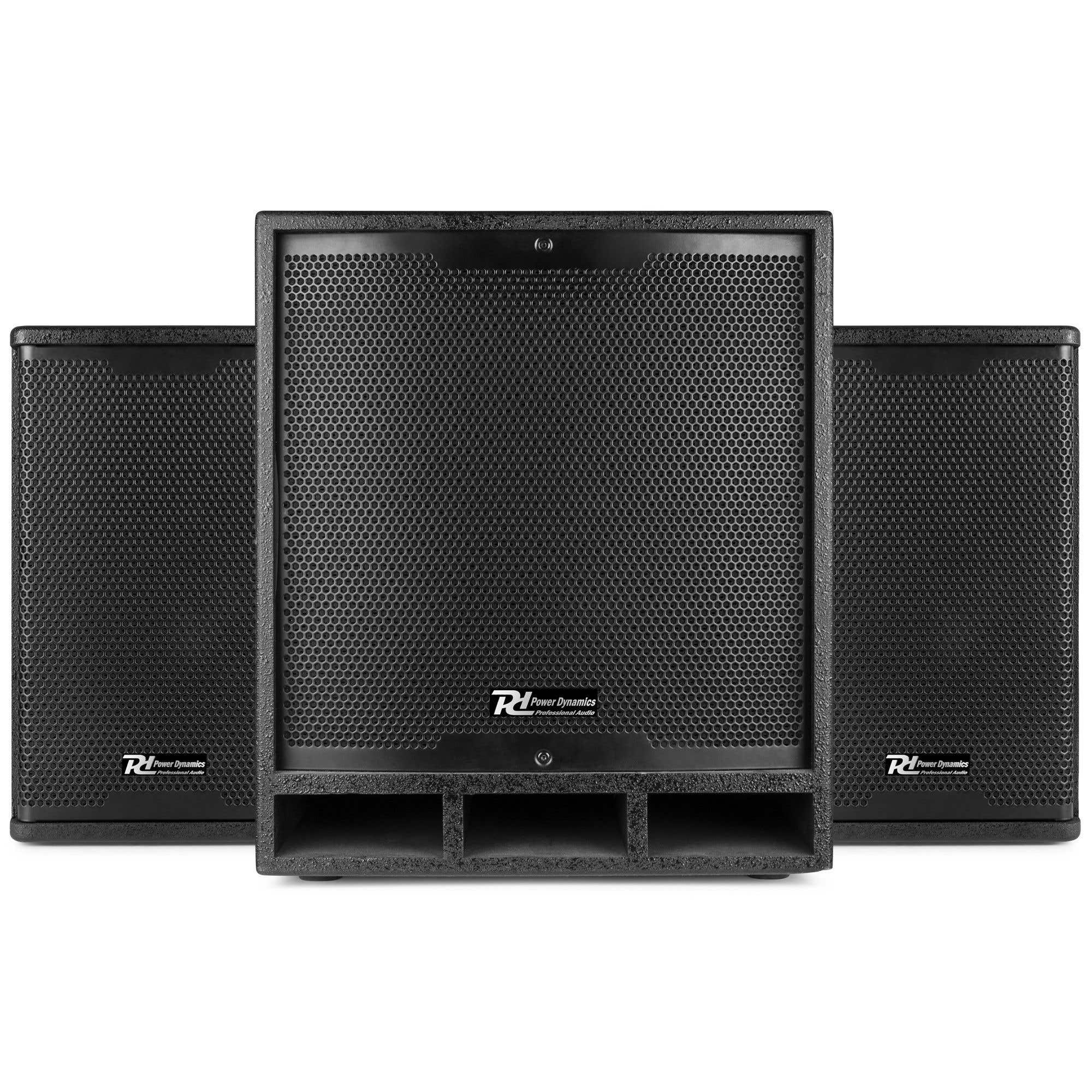 Power Dynamics Combo 1200 Lautsprecher-Set mit Bluetooth - 1200W