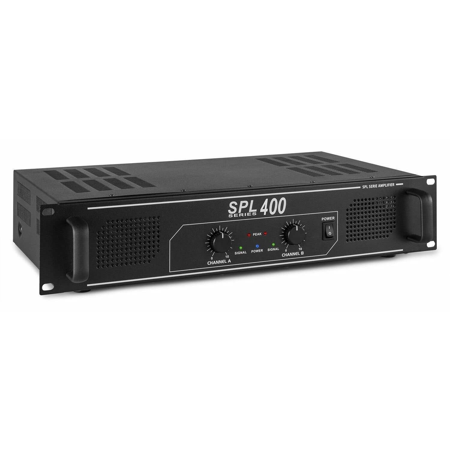 SkyTec 2 x 200 W DJ PA-Verstärker SPL400