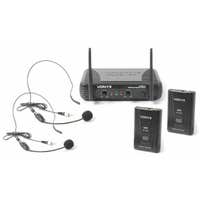 Vonyx Headset-Funkmikrofonsystem 2-Kanal-VHF STWM712H