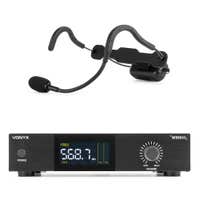 Vonyx WSH20 Sport-Kopfhörer - Drahtloses Headset mit 19 Zoll Empfänger - UHF