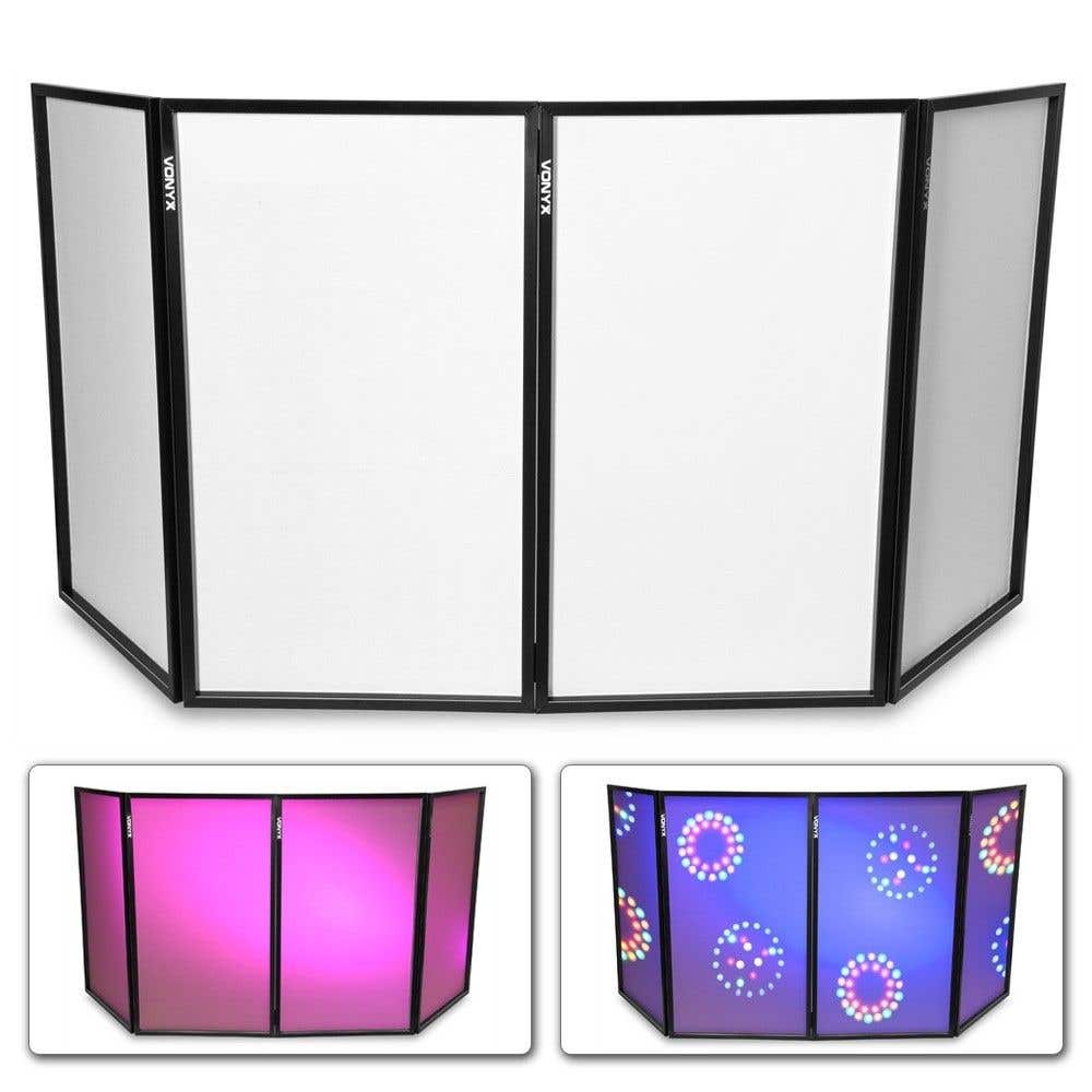 Vonyx DB2 zusammenklappbarer DJ-Screen – 280 x 120 cm gesamt