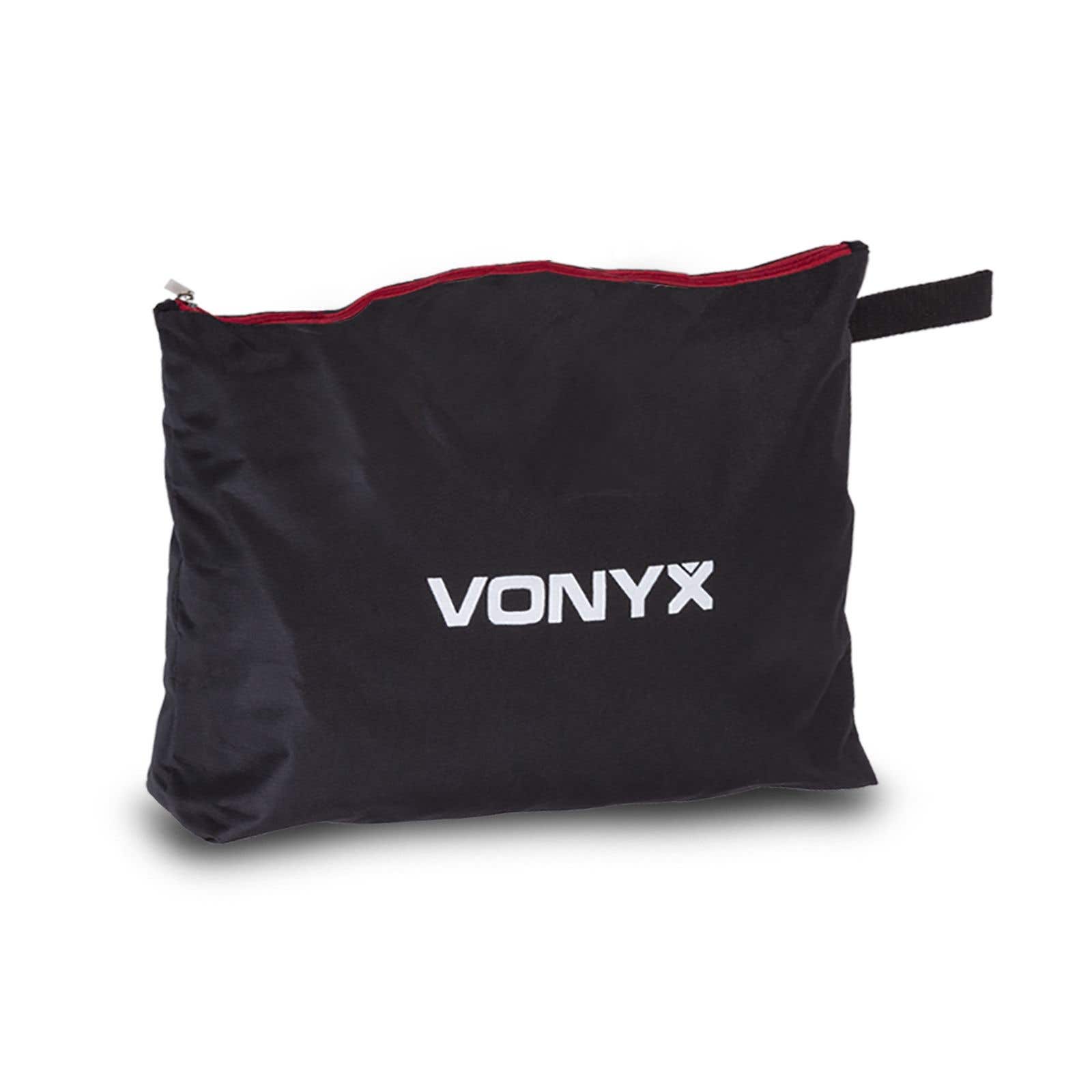 Vonyx - Husse, Ersatz Lycra Spanntuch Screen, Verkleidung für DJ Pulte - passend für Vonyx DB5, inkl Tasche - Schwarz