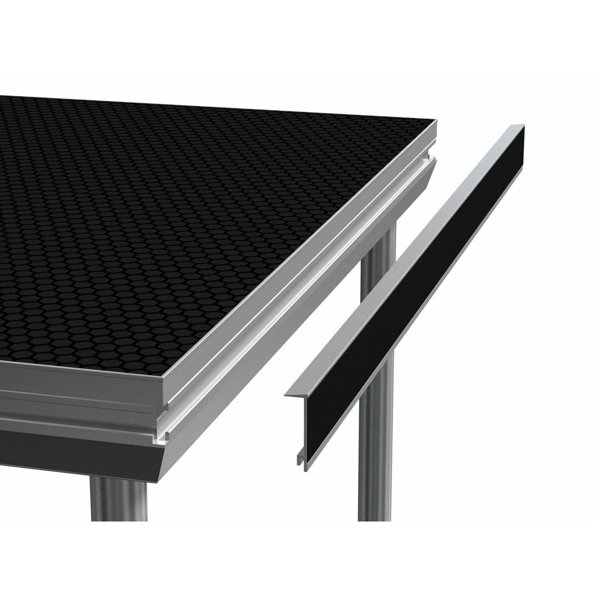 B-Ware - Power Dynamics SKIRT100 Aluminium-Abrollprofil + Klettverschluss 97 cm