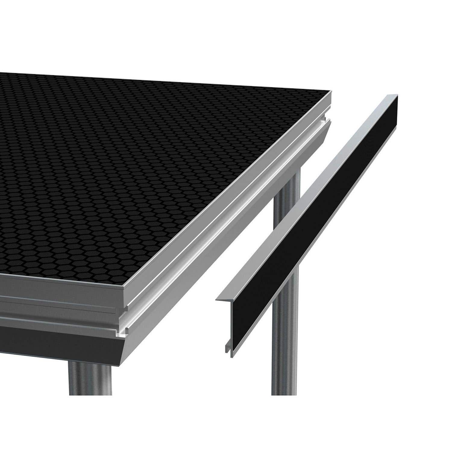 B-Ware - Power Dynamics SKIRT200 Aluminium-Abreißprofil + Klettverschluss 197 cm