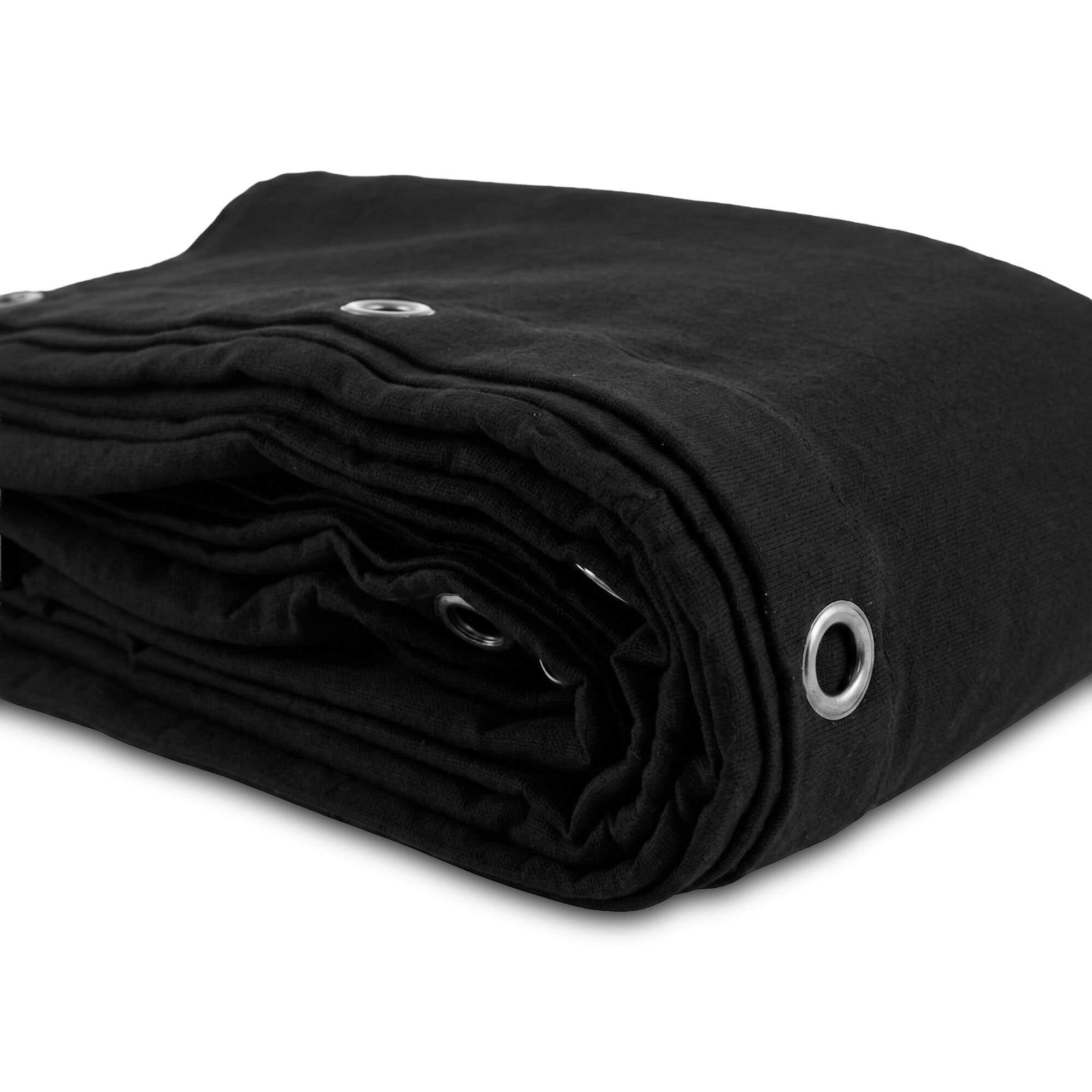 BeamZ Pro STAGE-SKIRT320 Podestverkleidung - Molton - 80 x 600 cm - 320 g/m² - Schwarz