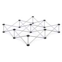 Power Dynamics Füße für D750 Bühnenelement - 100 x 100 x 20 cm - Tragbar und faltbar - Aluminium