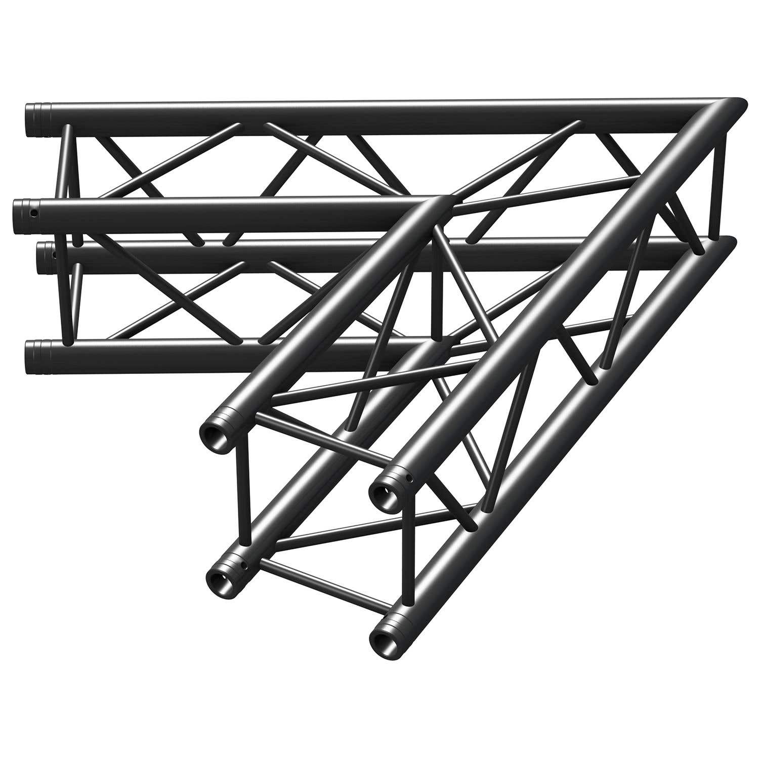 BeamZ Truss P30-C20B Vierkanttraverse schwarz 60° 2-Wege-Winkel