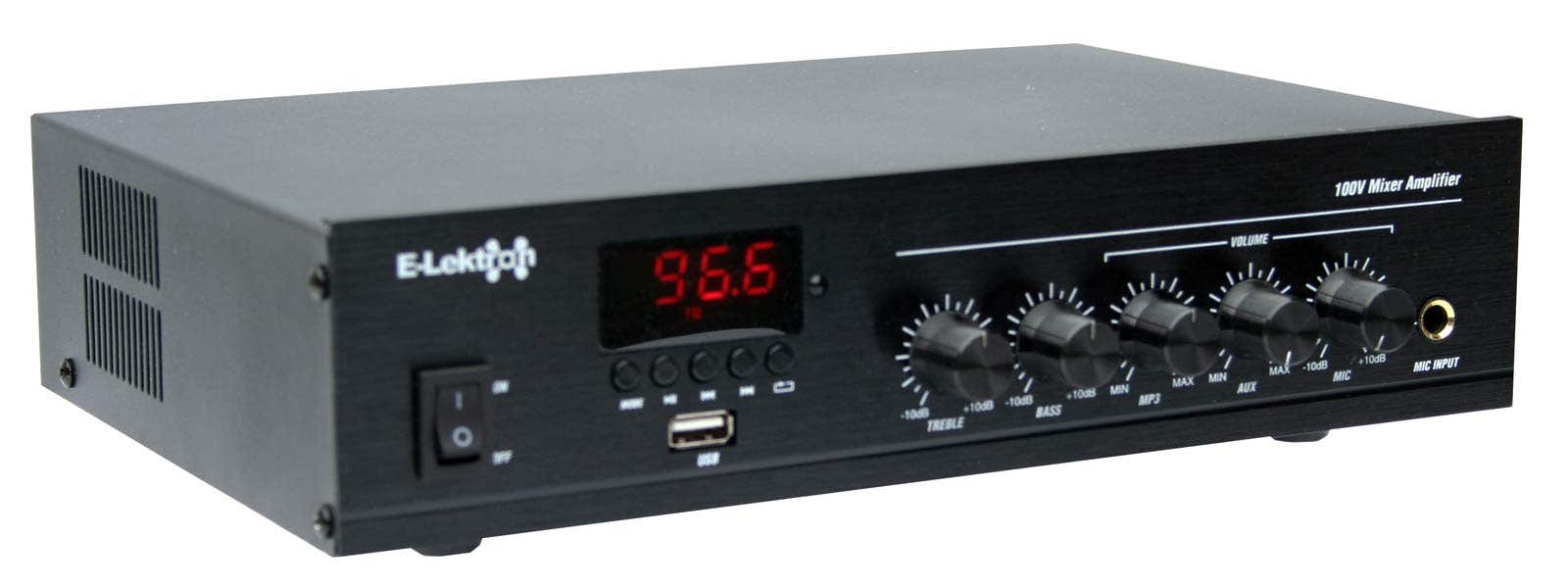 E-Lektron PA-TRON45 bis 100 V ELA-Verstärker - 45 W mit Bluetooth und USB