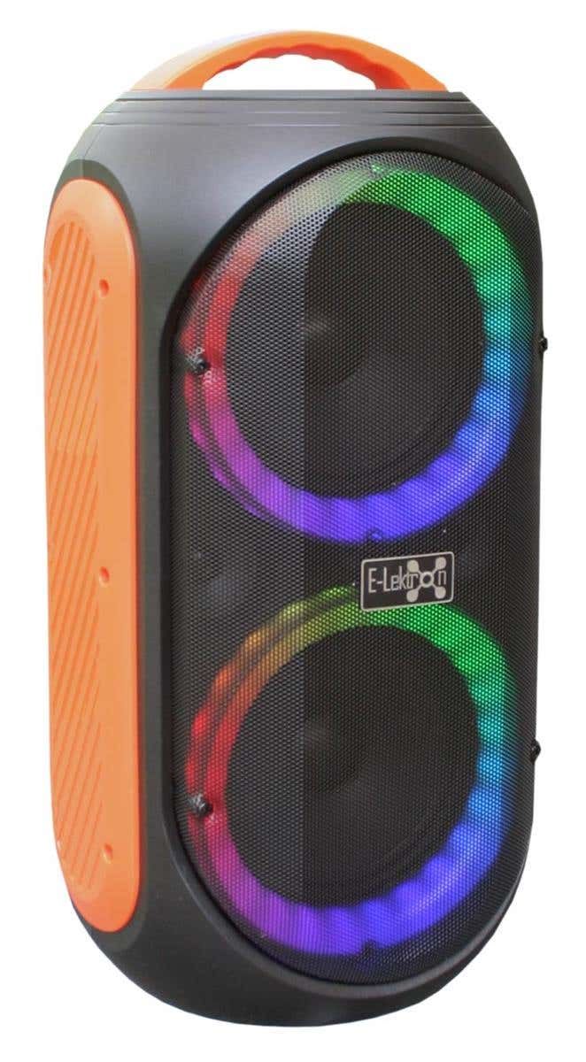 E-Lektron Partybox EL214-P - Bluetooth Partybox mit Akku & Drahtlosen Mikrofon