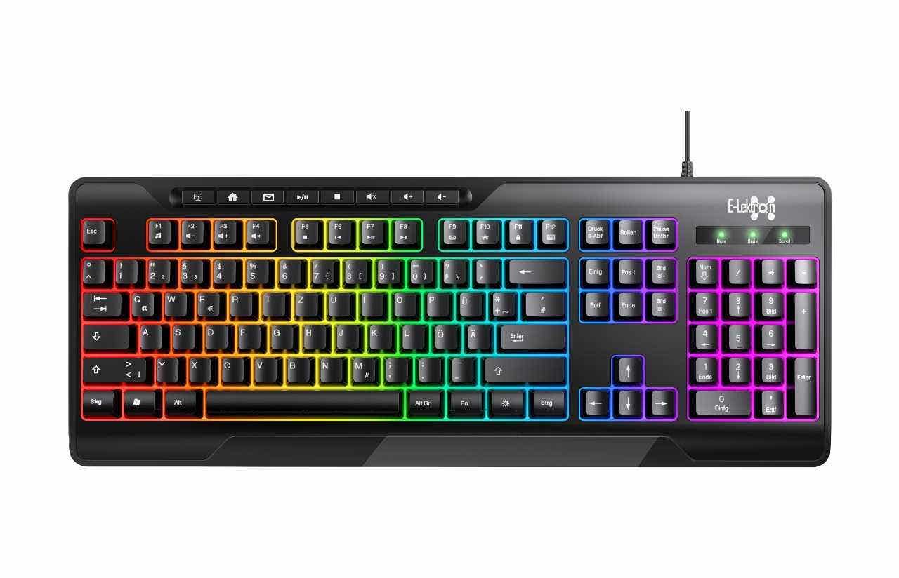 E-Lektron G-32 Gaming Tastatur - RGB - Volle Größe - USB