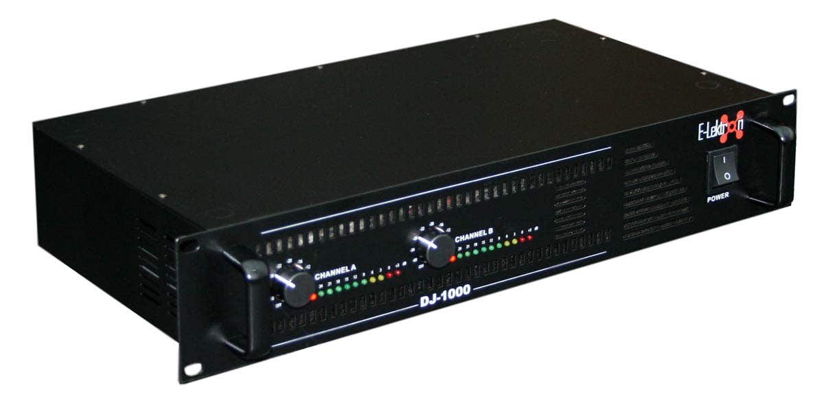 E-Lektron DJ-1000 – PA Verstärker – 2 x 500 Watt Spitzenleistung – 19 Zoll Rackmodell
