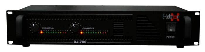 E-Lektron DJ-700 PA-Verstärker - 2x 350 Watt - 19 Zoll Rackmodell - Standard Variante