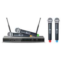 E-Lektron IU-4011 kabelloses UHF Mikrofonset - 4 Handmikrofone