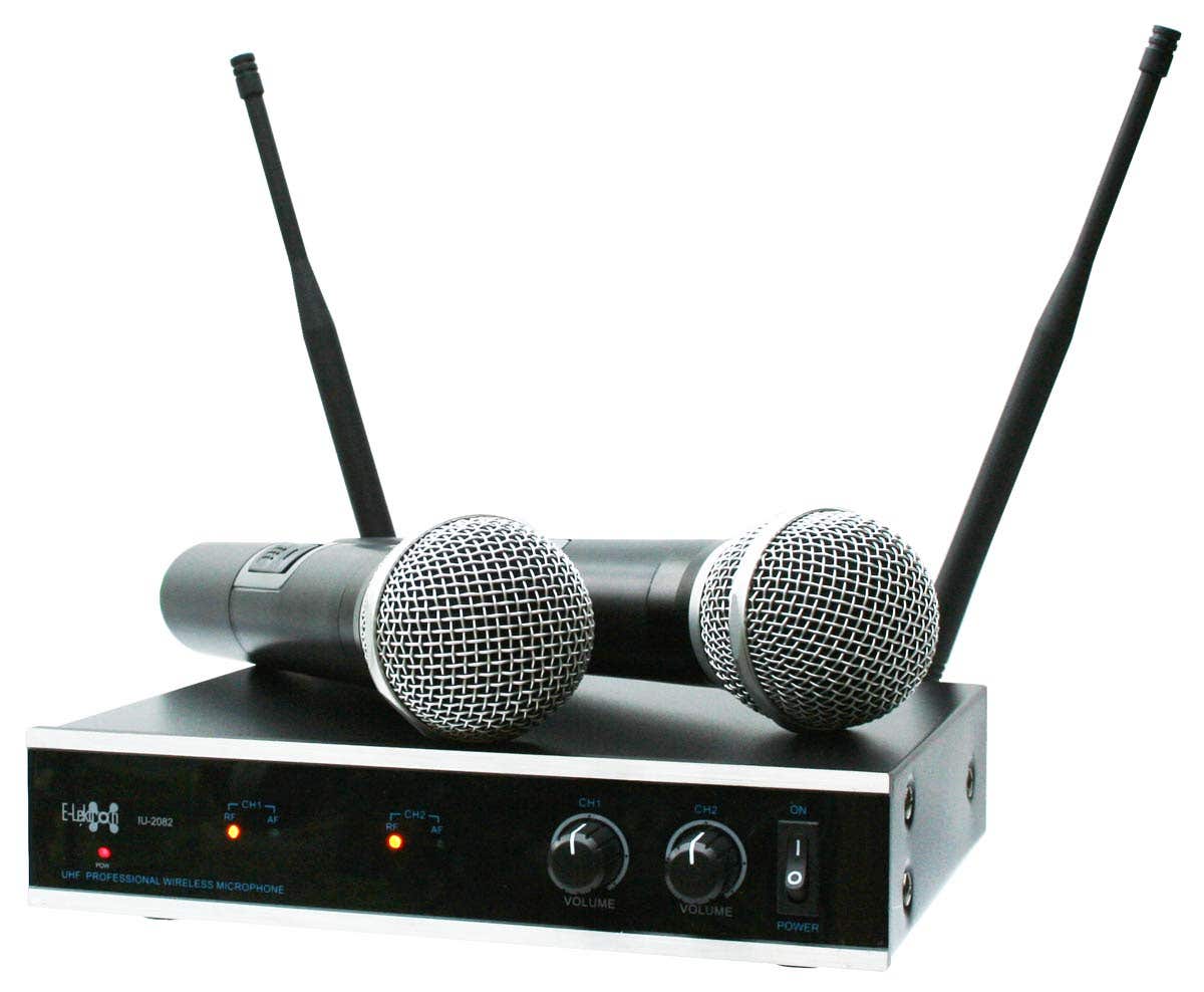 E-Lektron IU-2082 kabelloses UHF Mikrofonset - 2 Handmikrofone
