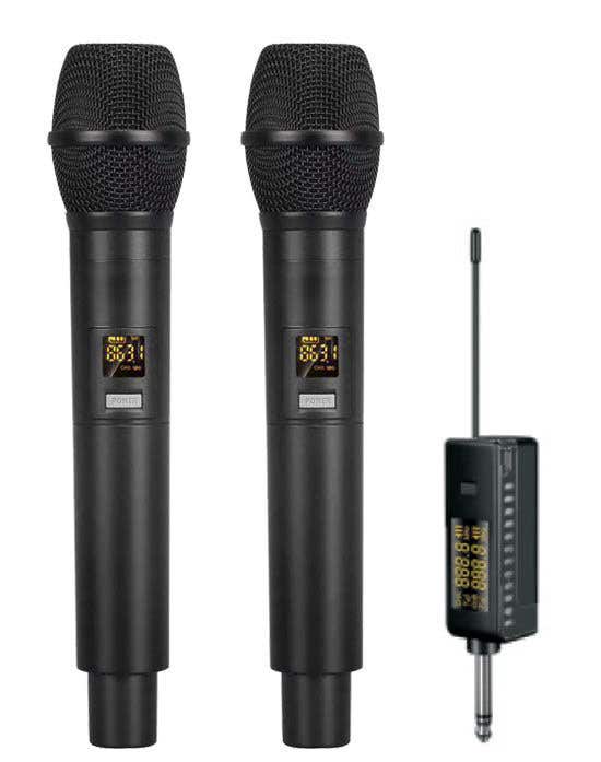 E-Lektron U-2 Plug in-Funk-UHF Mikrofonset - 2 Handmikrofone