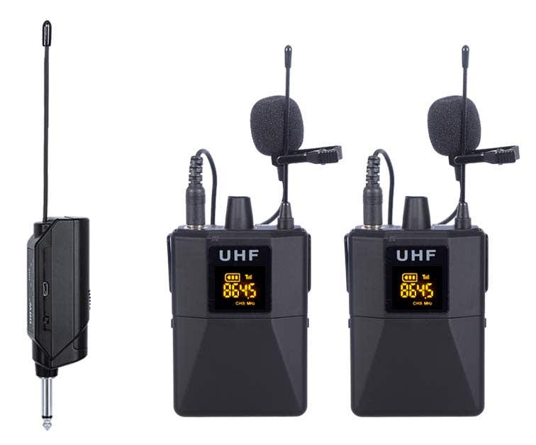 E-Lektron U-2B kabelloses Plug in-UHF Mikrofonset - 2 Krawattenmikrofone