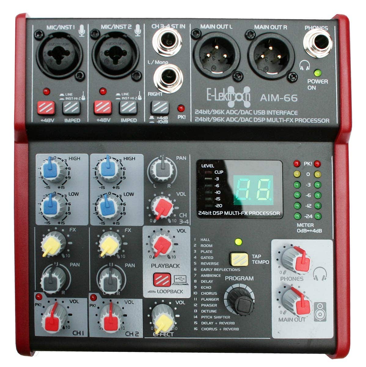 E-Lektron AIM-66 4 Kanal Mischpult mit USB Interface