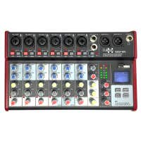 E-Lektron SE-8 Live Mischpult mit Bluetooth und USB Aufnahmefunktion