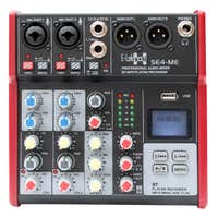 E-Lektron SE-4 Live Mischpult mit Bluetooth und USB Aufnahmefunktion
