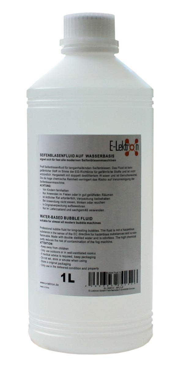E-Lektron BFL1-P – Seifenblasenflüssigkeit 1 Liter – Geruchlos und biologisch abbaubar