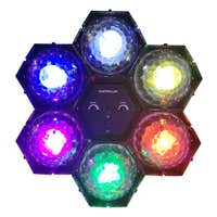 E-Lektron Astra 6+1 LED Lichteffekt – Musikgesteuert – Retro Discolichter – Modularer Aufbau