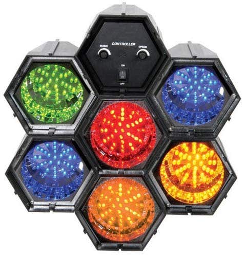 E-Lektron LED Lichtorgel - Klassische Discolichter - 6 modulare LED Module - Musikgesteuert