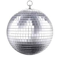 E-Lektron Spiegelkugel - 30 cm Discokugel - Mit echten Glasspiegeln - Für Partybeleuchtung