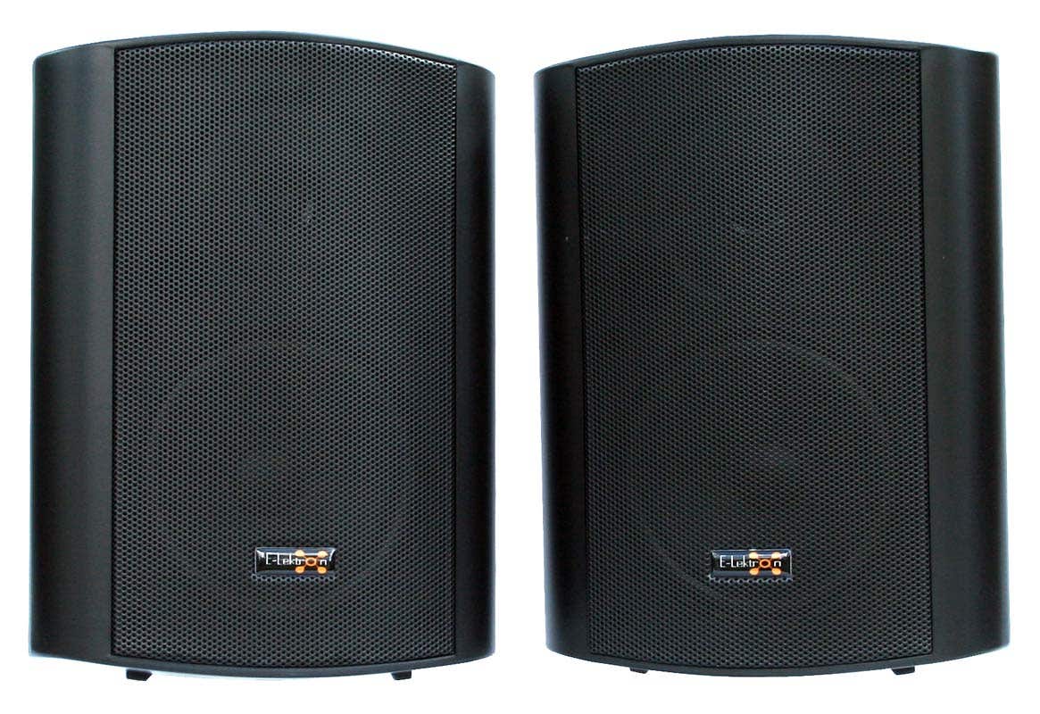 E-Lektron EWL5A Schwarz – Aktives Installationslautsprecher mit Wandhalterungen – 120 Watt