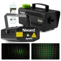 BeamZ Apollo Laser mit S500 Nebelmaschine mit Fluid